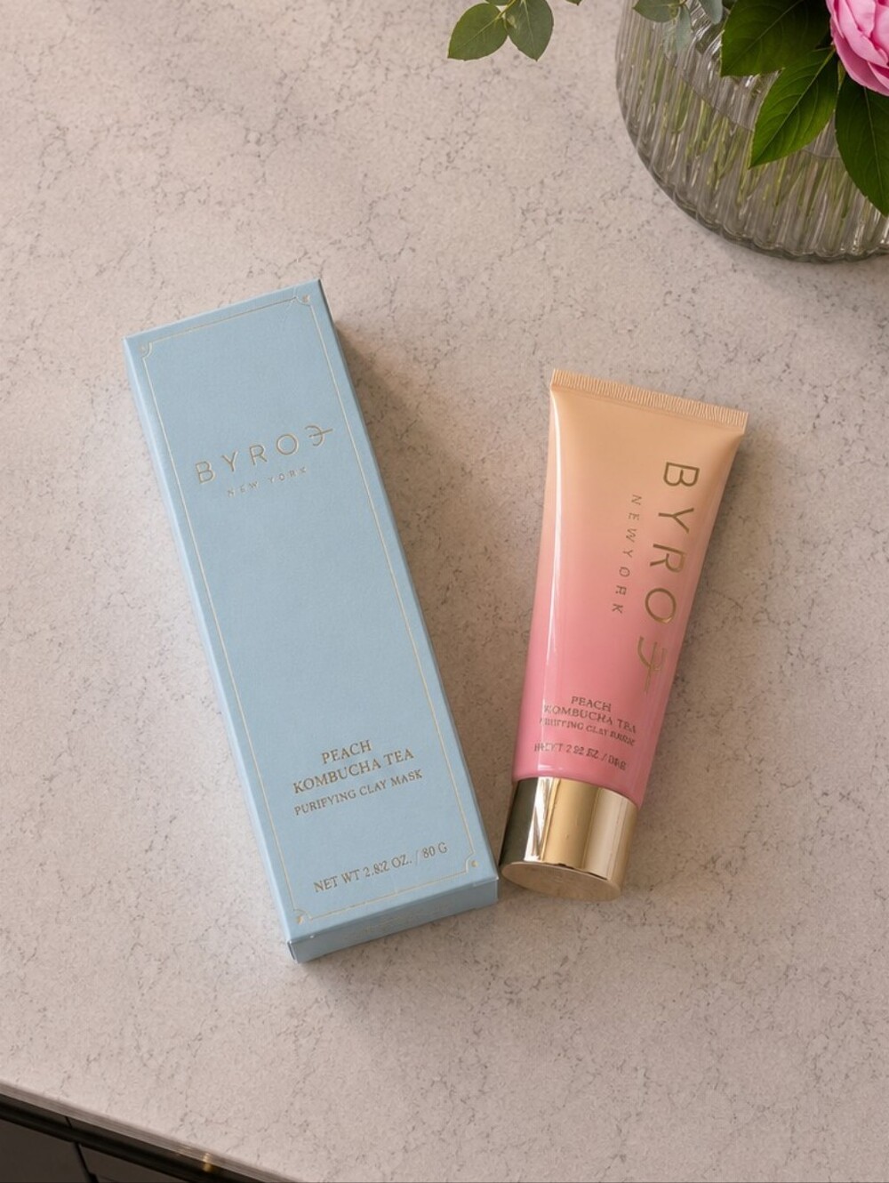 SALE! 🆕 BYROE Peach Kombucha Tea Purifying Clay Mask 80g NIB